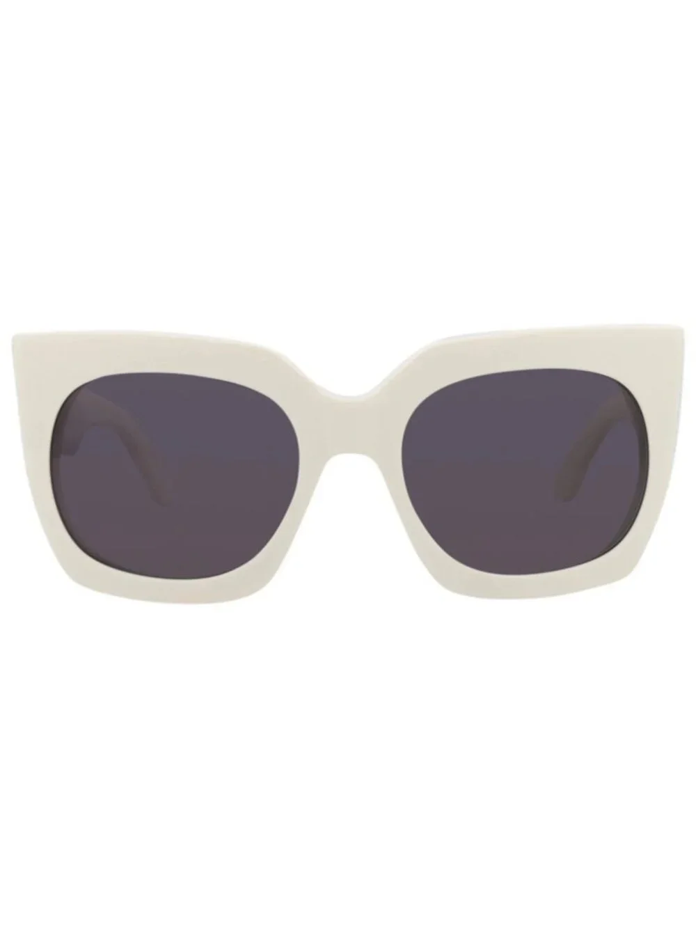 New Alaia Women's Sunglasses Square Rectangle Acetate Frame Ivory Ivory Grey